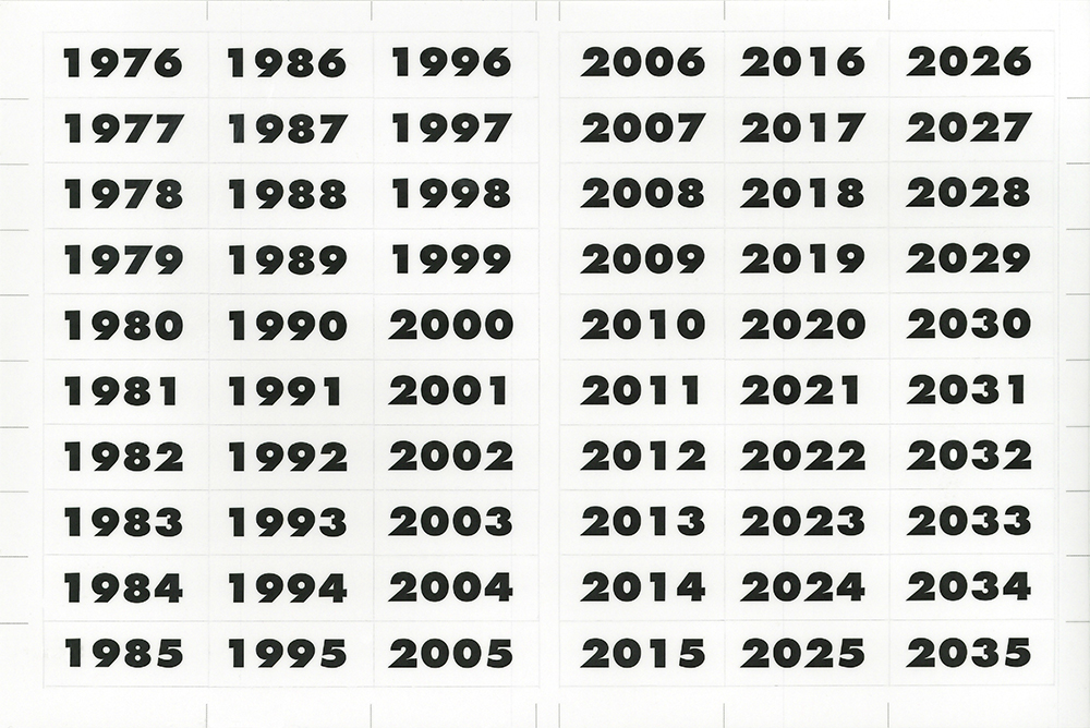 Jahresaufkleber für die MOSAIK-Sammelordner und Schuber