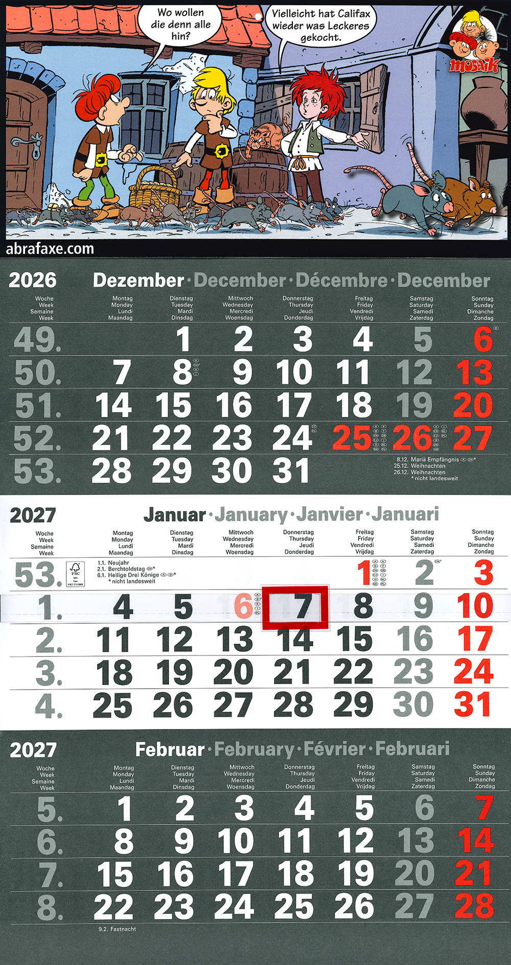 MOSAIK 3-Monats-Planer 2027