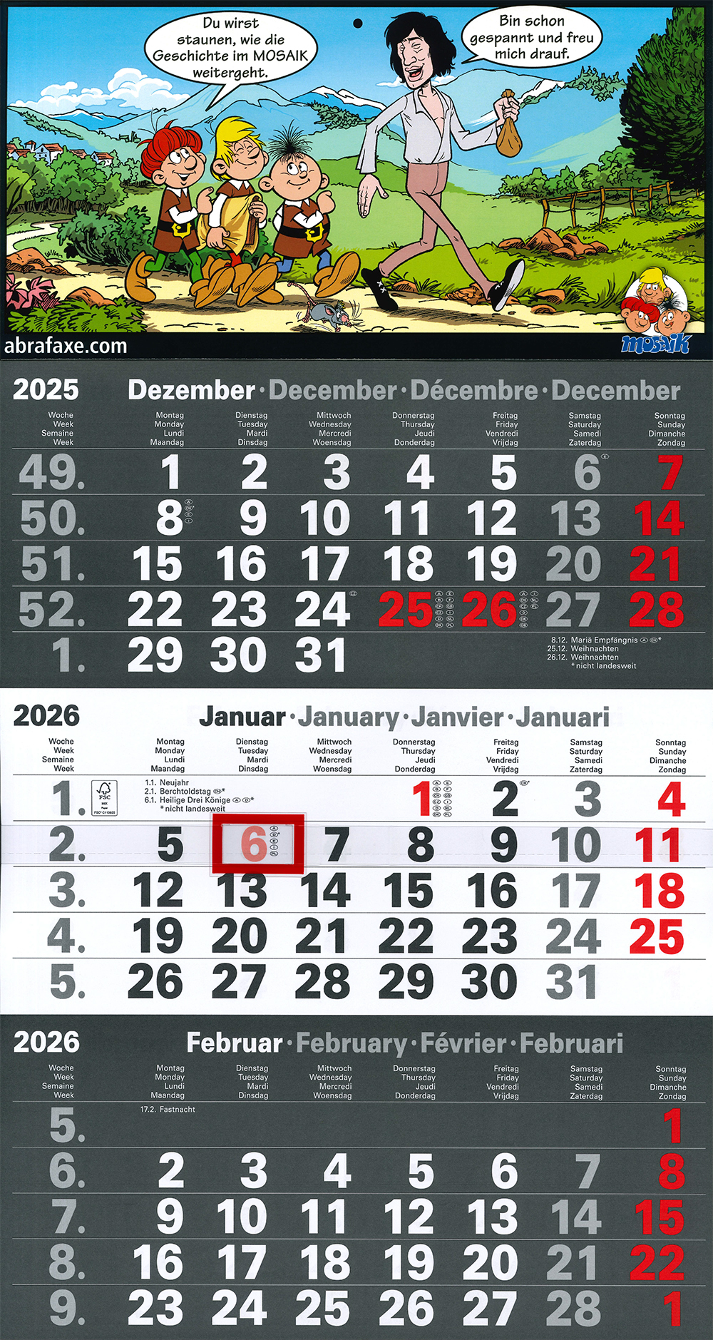 MOSAIK 3-Monats-Planer 2026